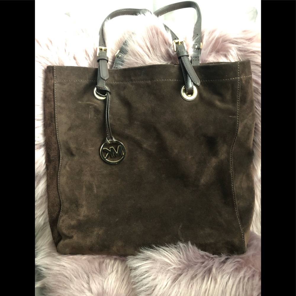 Michael Kors Large Suede Bag - Picture 2 of 6
